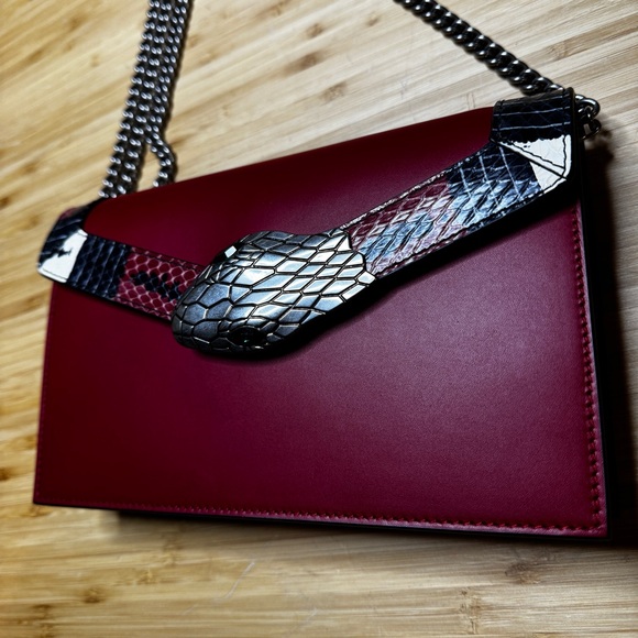 🐍GUCCI🐍Lilith Snakeskin Flap Shoulder Bag - Picture 5 of 15